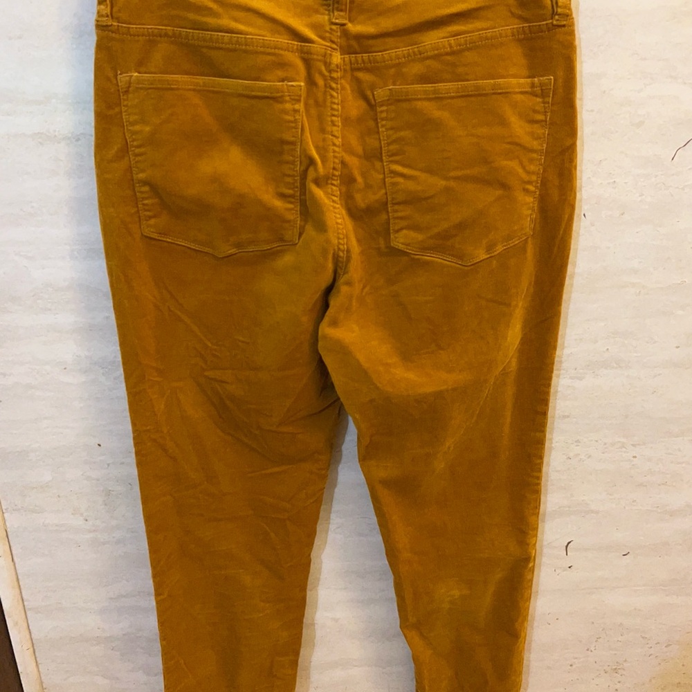 J. Crew 9" High-Rise Skinny Corduroy Pants Mustard Yellow - Picture 6 of 11